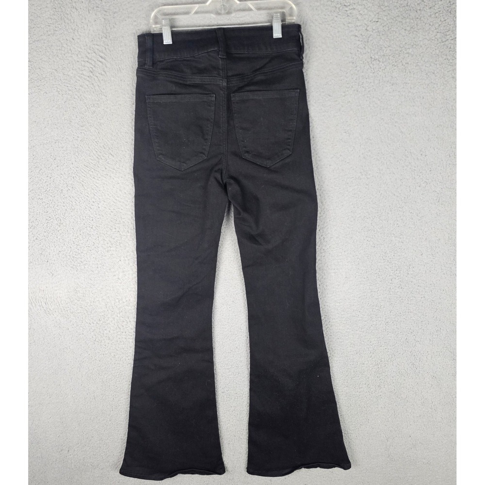 American Eagle Jeans Womens 4 Long Black Next Level Stretch Flare High Rise